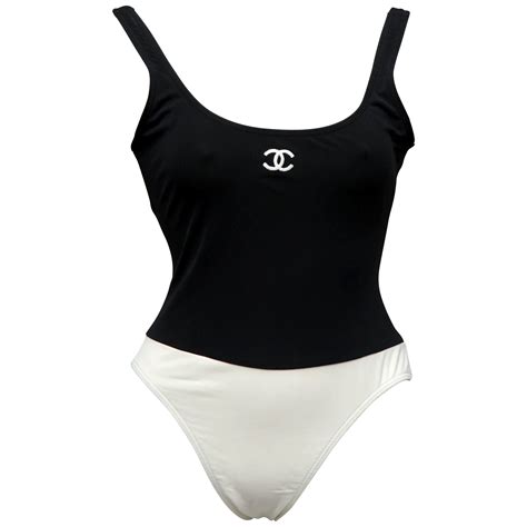 chanel swimsuit 2019 black and white|Chanel swimsuit vintage.